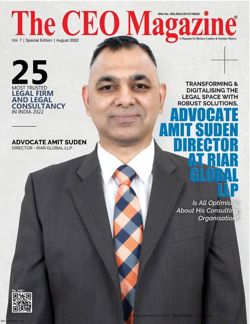 Certificate of Excellence Is awarded to, Advocate Amit Suden